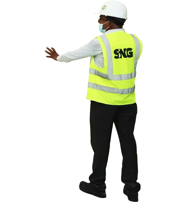 worker examining wall 1