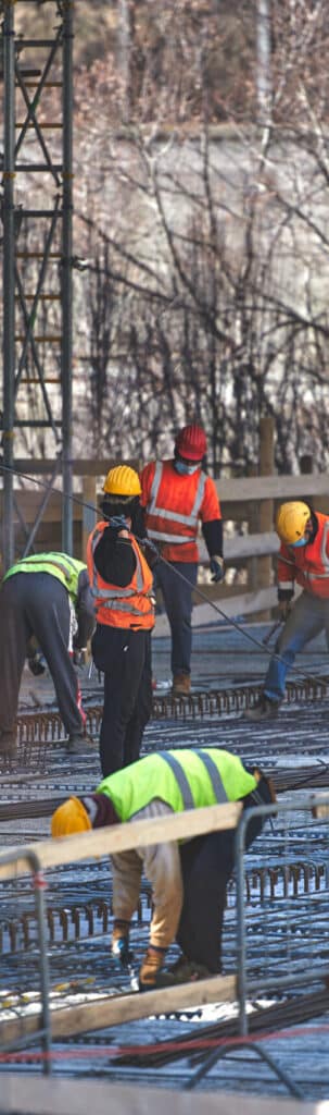 Manpower supply in construction working on a site