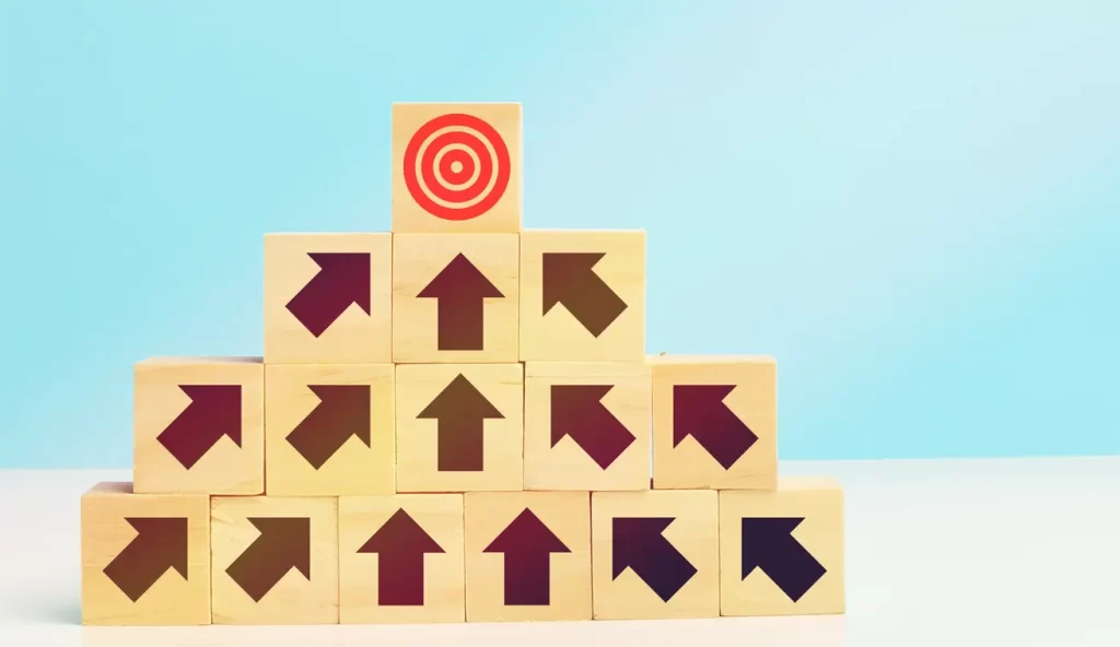Arrows pointing to a target