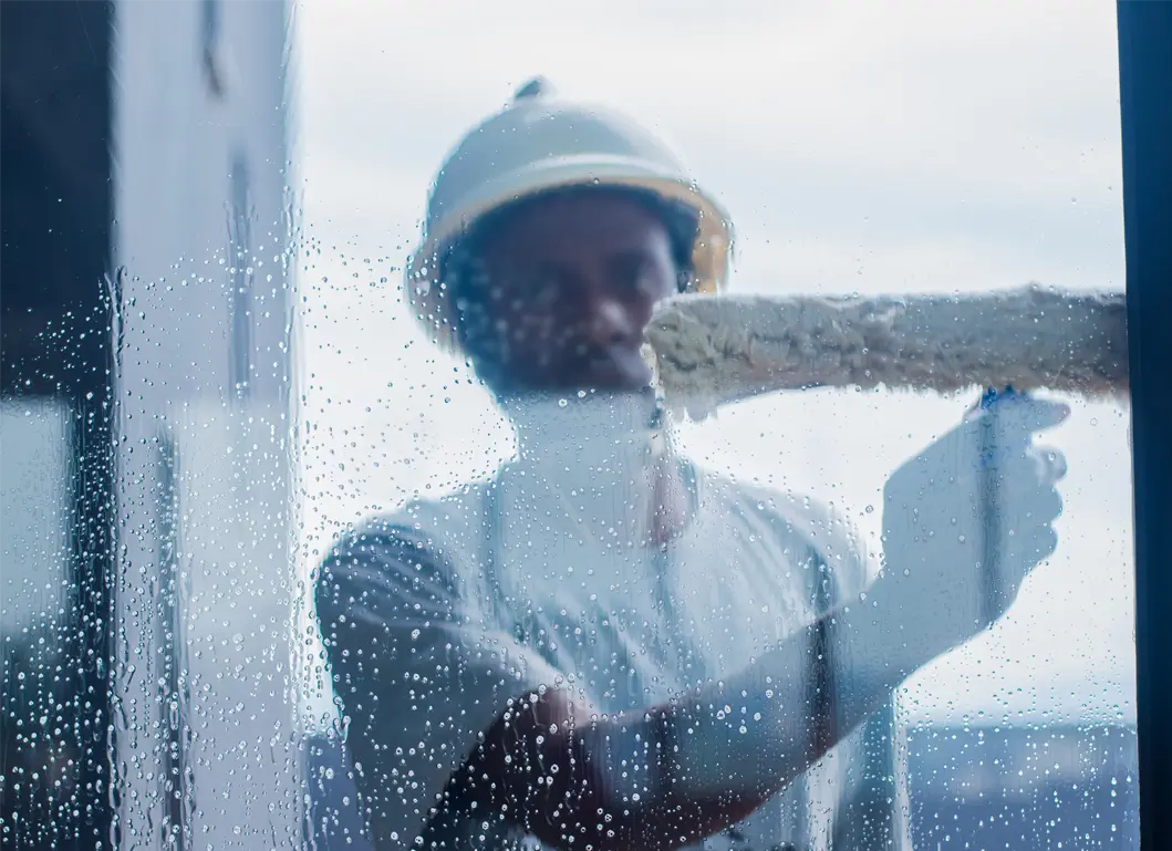 Man Window Cleaning